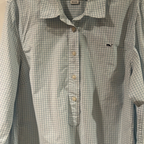 Vineyard Vines gingham blouse size 14 - Picture 3 of 6